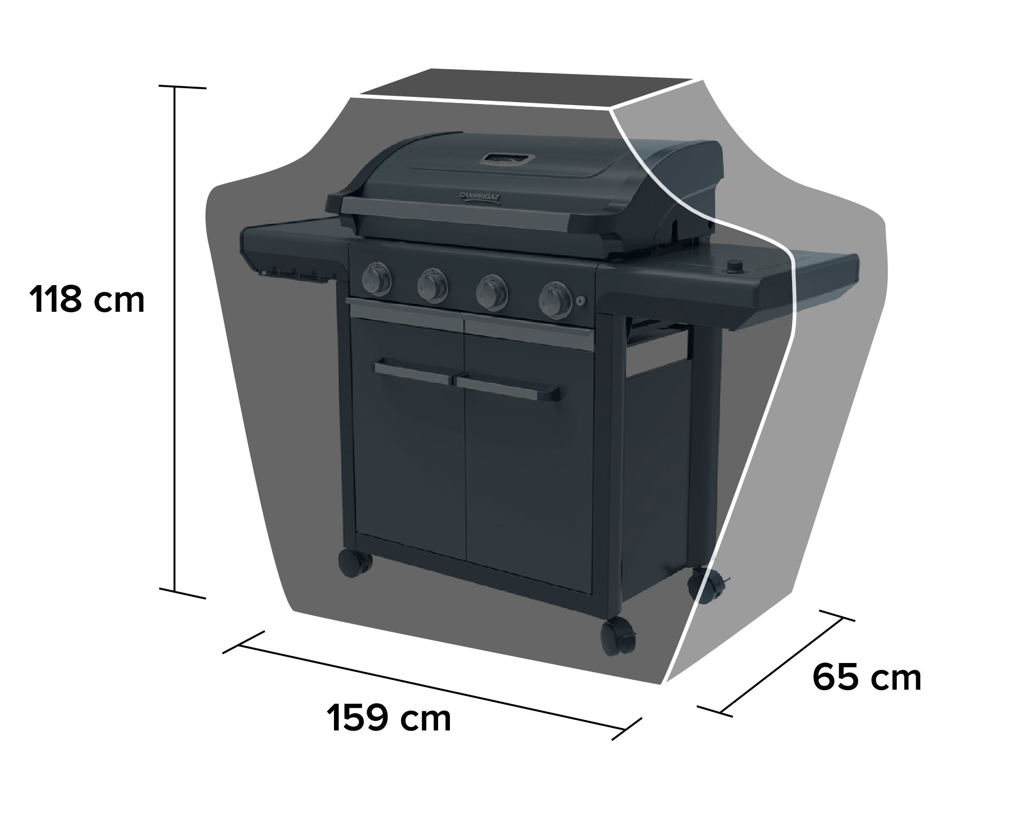 Funda BBQ CLASSIC XL (159 x 65 x 118 cm) - Universal